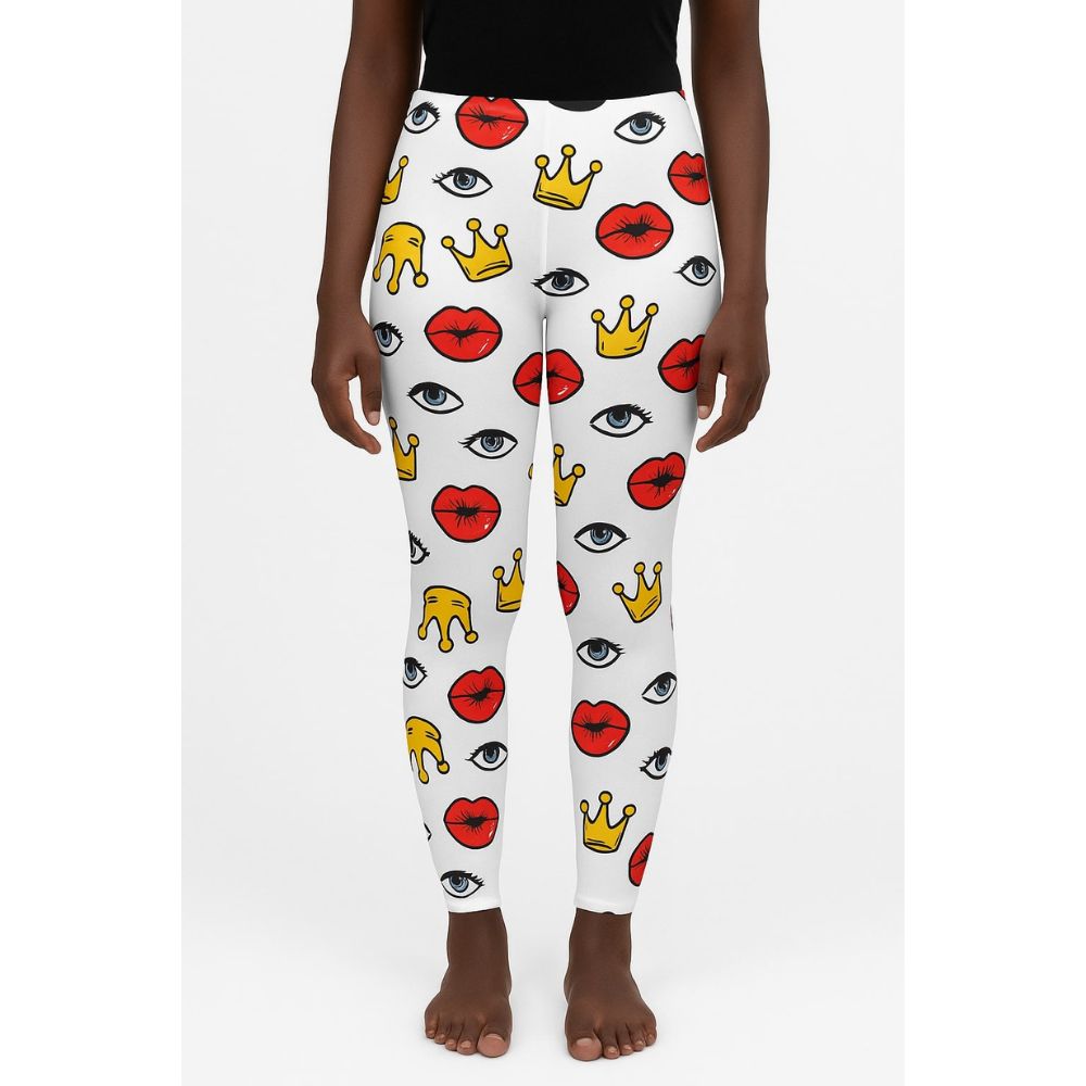 Eye, Crown, Lips Leggings