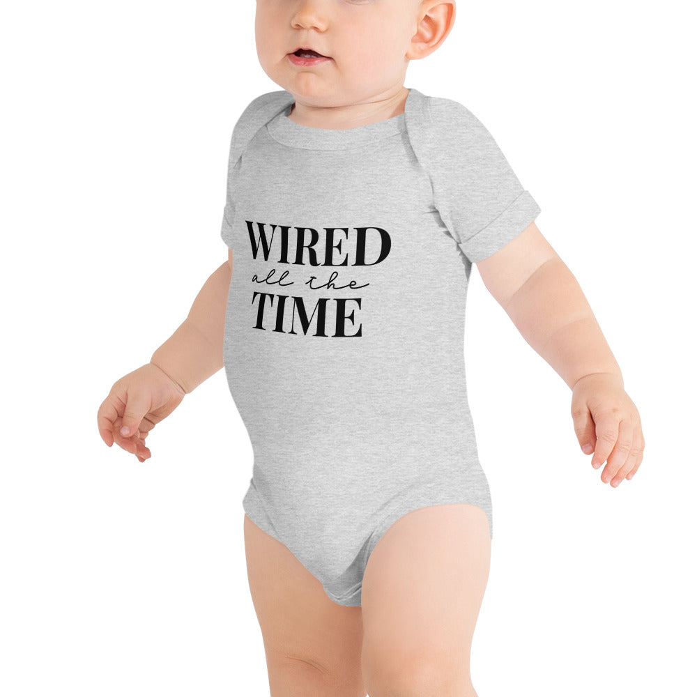 Wired All The Time Mom & Me Baby Onesie