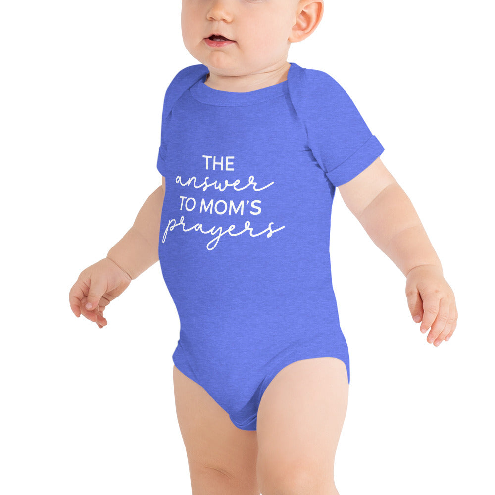 The Answer To Moms Prayers Mom & Me Baby Onesie