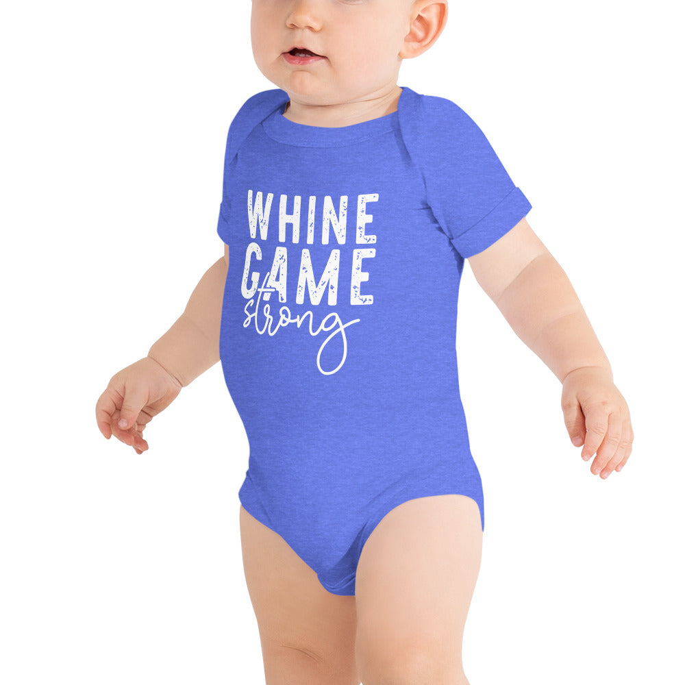 Whine Game Strong Mom & Me Baby Onesie