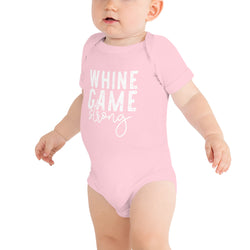Whine Game Strong Mom & Me Baby Onesie