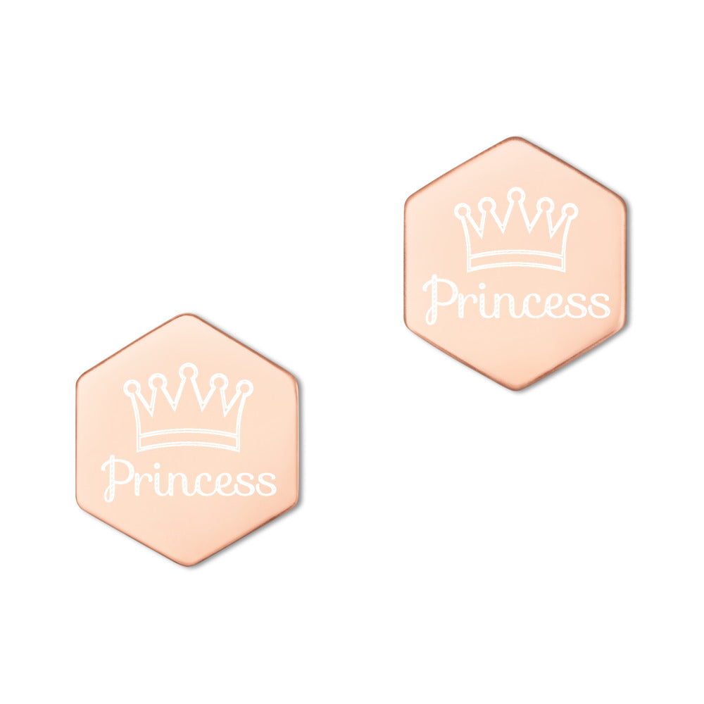 Princess Hexagon Earrings - Jus B' Kids