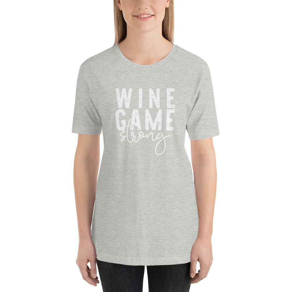Wine Game Strong Mom & Me Parent T-shirt